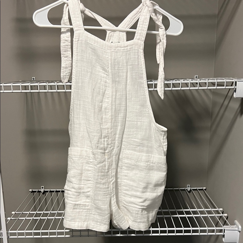 Aerie White Textured Romper